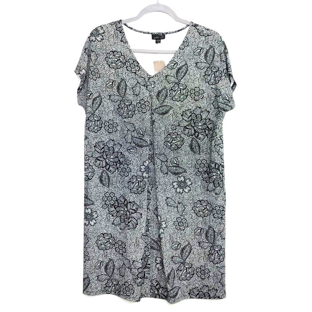 𝅺J Jill Wearever  collection paisley print floral shift dress